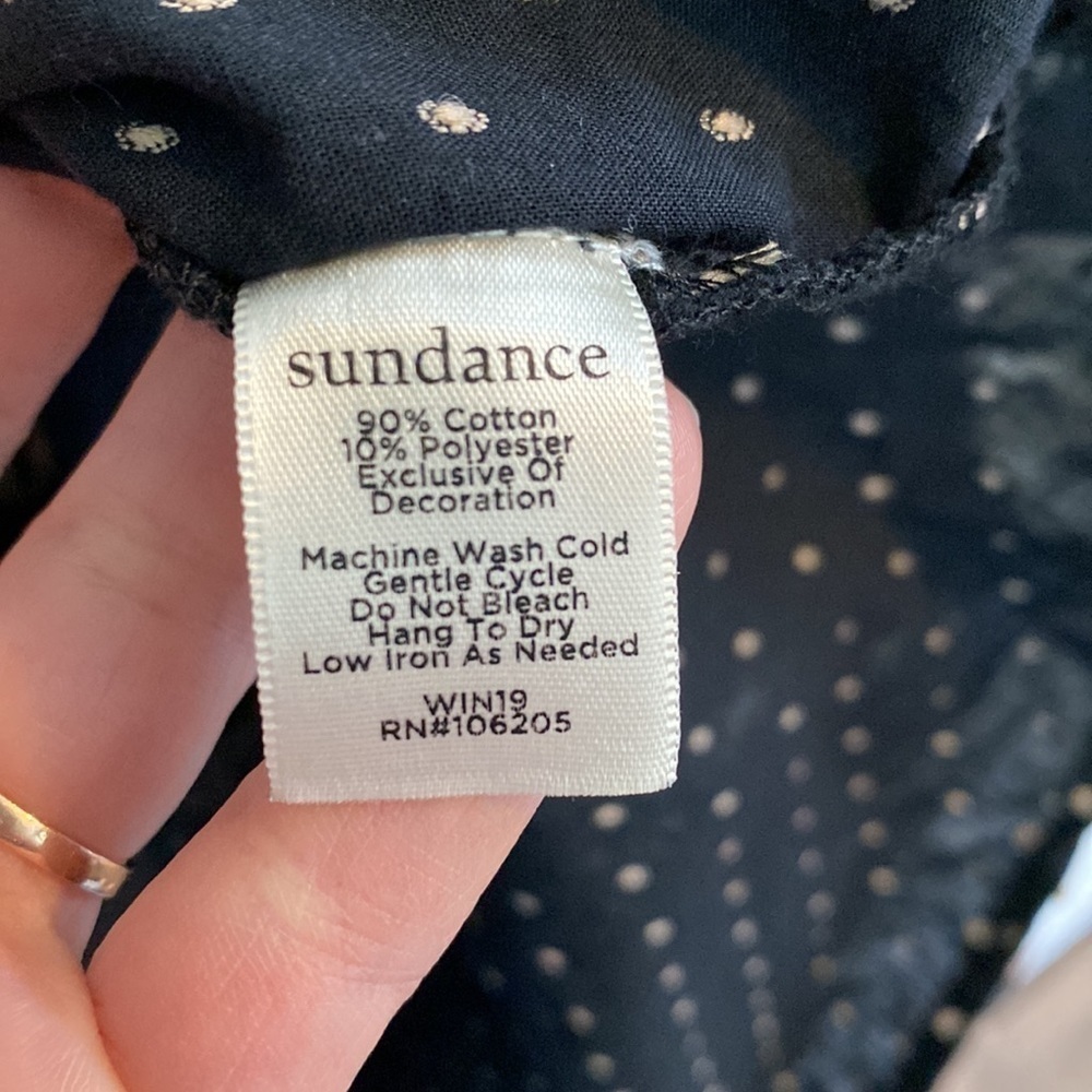 Sundance Phillipa Black Textured High Neck Top - Picture 10 of 12